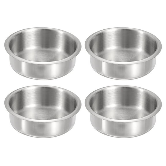 Uxcell 4 Pcs 201 Stainless Steel Drop-in Cup, 0.94" x 3.07" Drink Can Holder Poker Table Cup Holder Insert, Silver