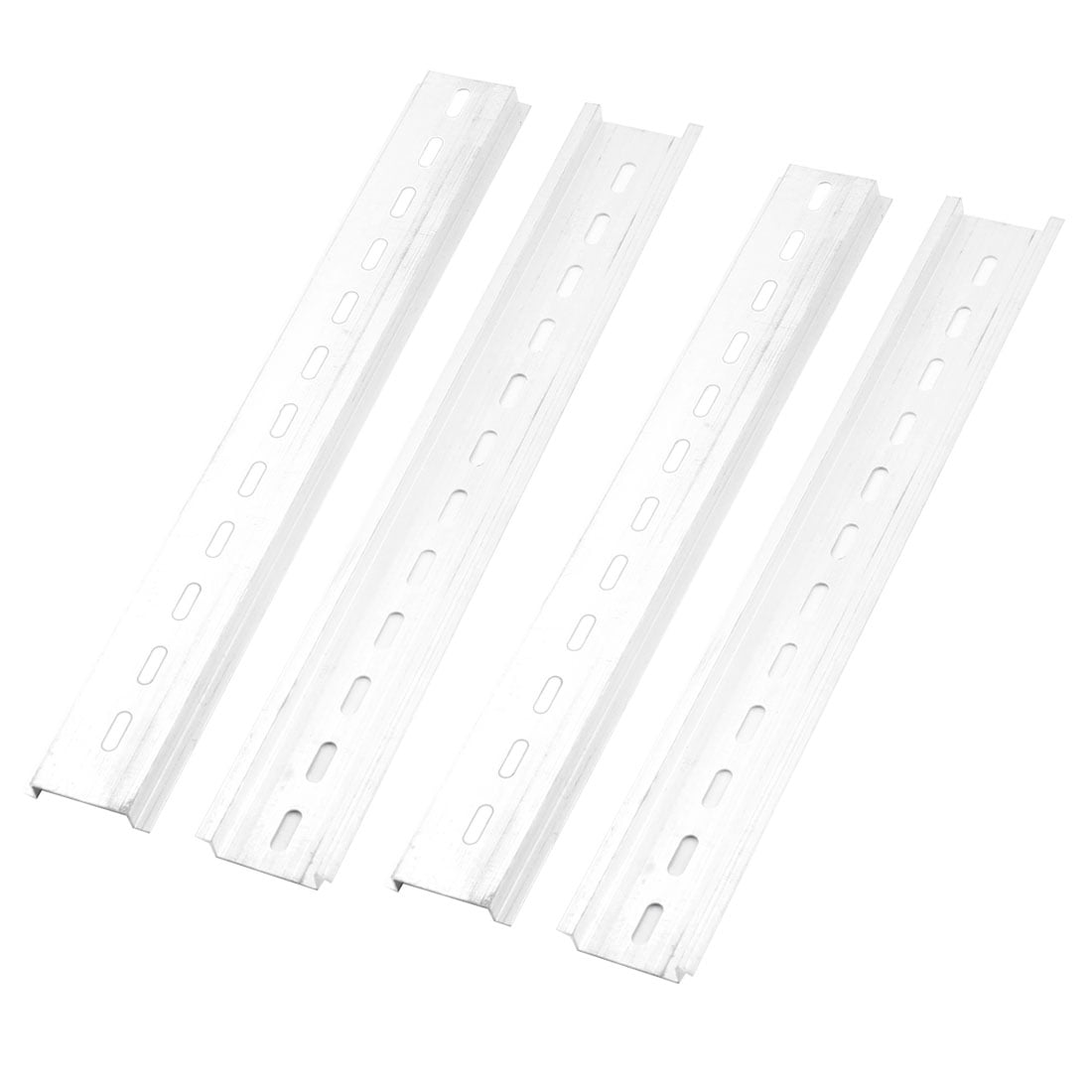 Uxcell 4 Pcs 35mm Width Slotted Design Aluminum DIN Rail 250mm