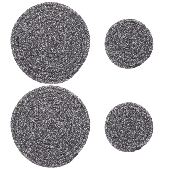 Uxcell 4 Pcs 4 Inch 7 Inch Plant Coasters Mat Pot Holders Plant Saucer Dark Gray Color