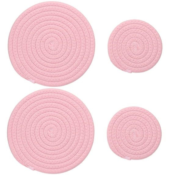 Uxcell 4 Pcs 4 Inch 7 Inch Plant Coasters Mat Pot Holders Plant Saucer Pink