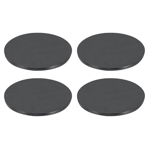 Uxcell 4 Pcs 4" x 3/16" (5 mm) Hot Rolled Steel Plate, A36 Circle Weldable Steel Round Sheet Round Metal Base Plate for Structural Support Construction Industrial DIY Projects, Black