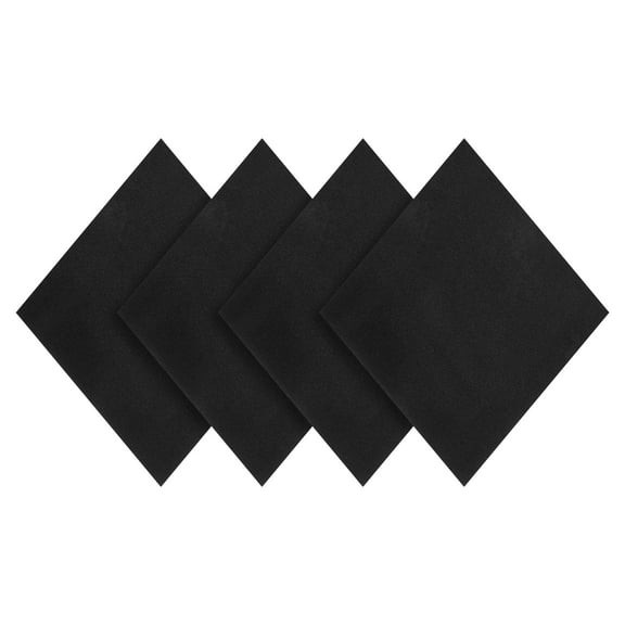 Uxcell 4 Pcs 4x4x1/16 Inches Adhesive Foam Padding Closed-cell Foam Sheet, Black