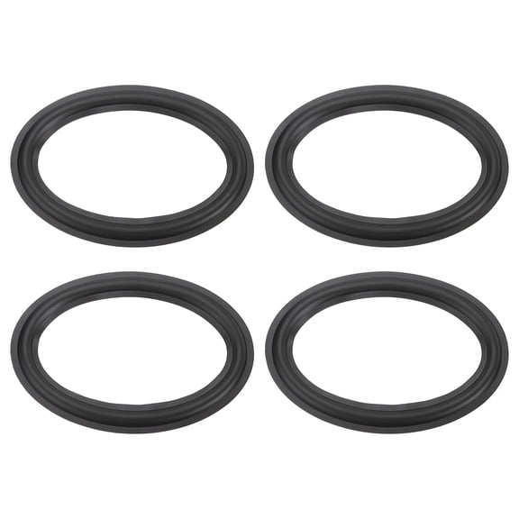 Uxcell 4 Pcs 6x9 Inch Rubber Speaker Edge Surround Rings 156x230x105x180mm(IDxOD) Perforated Subwoofer Rings Replacement Parts for Speaker Repair or DIY, Black