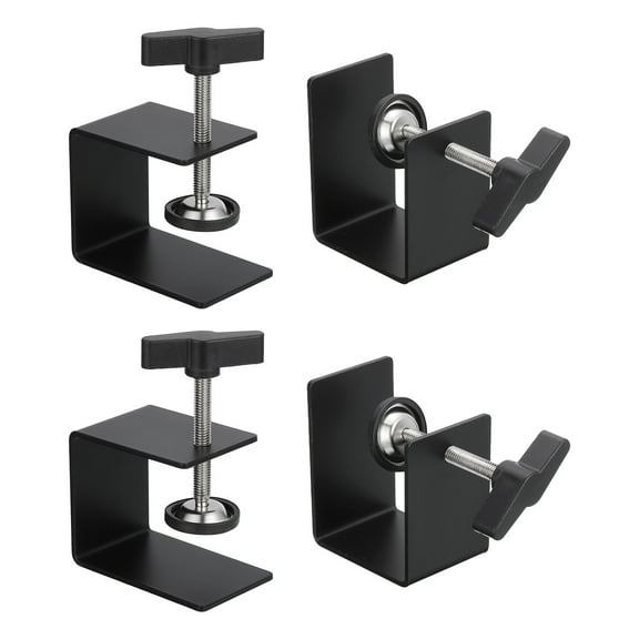 Uxcell 4 Pcs Aluminum Alloy Universal C Clamps, Heavy Duty G Clamp Base 0-50mm Clip Range Stand Mounting Accessory Cabinet for Tables Woodworking Welding