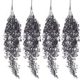 thumbnail image 1 of Uxcell 4 Pcs Artificial Hanging Plants Fake Ferns Hanging Vines Plastic for Home Garden Indoor Outdoors Black, 1 of 6