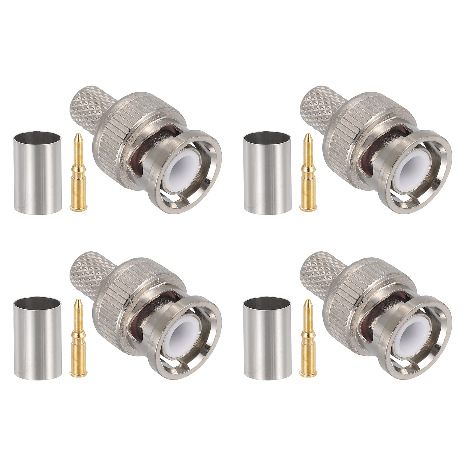 Tetra Rms Connector Uxcell 4 Pcs BNC Male Crimp Connector, 5mm 50 Ohm ...