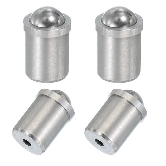 Uxcell 4 Pcs Ball Plungers 304 Stainless Steel Ball Point Spring Plungers Cabinet Ball Catch Latch Catcher (12x16mm)