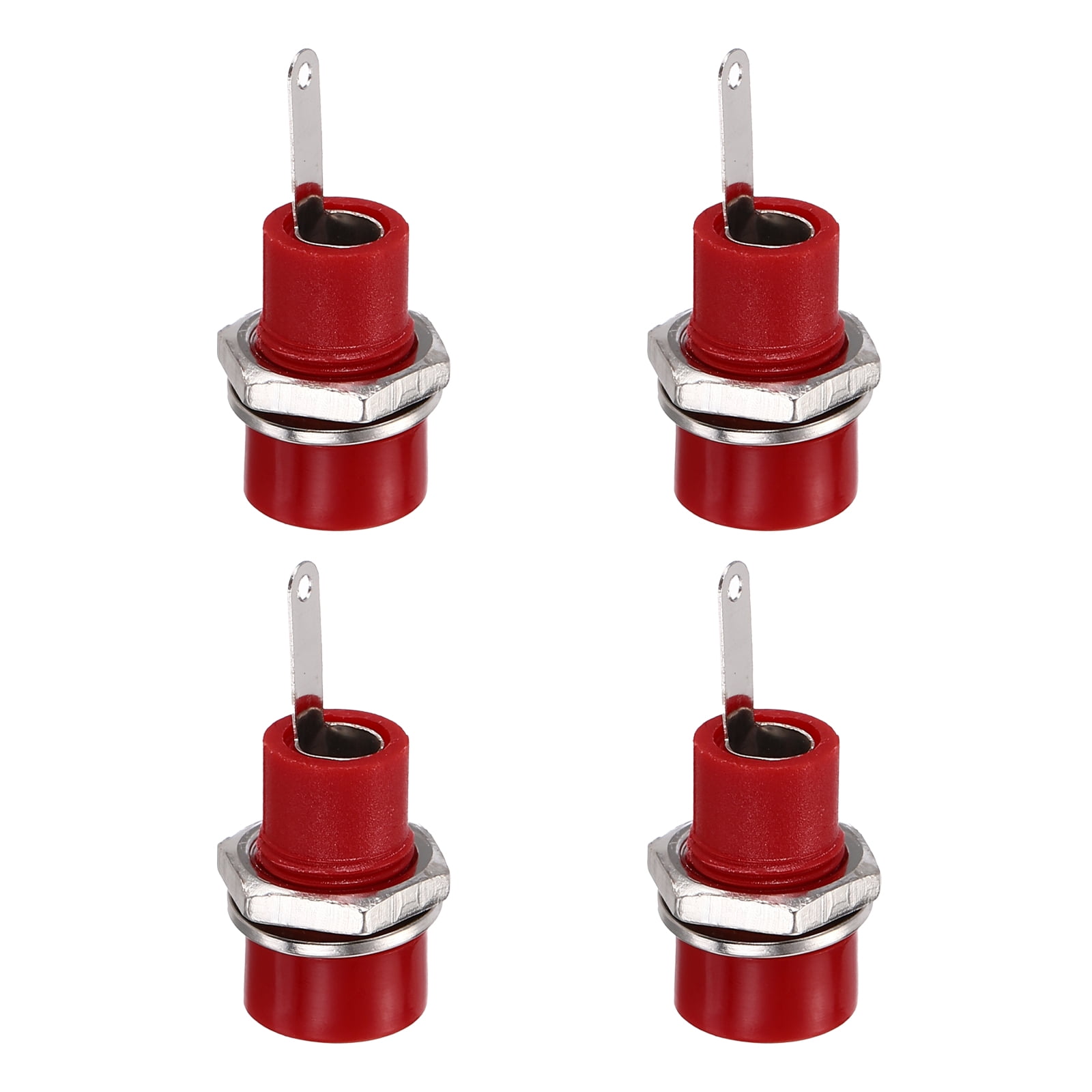 10Pcs 4mm Banana Socket Binding Post Connector Red Black 4 Mm Banana Male Female Jack For Test Leads Speaker Wire Cable(B-10RD - View #4
