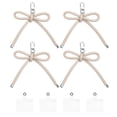 thumbnail image 1 of Uxcell 4 Pcs Bow Keychains PU Leather Key Chain Hanging Accessories Pendant Keychain Clip for Women Car Key Phone Charm Purse Bag Backpack Hanging Decorations, Beige, 1 of 6