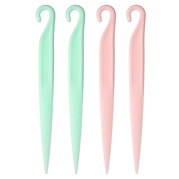Uxcell 4 Pcs Cake Knife Scraper, Plastic Cake Stripping Knife Cookie Baking Tools Kitchen Accessories for Pastry DIY Baking, Light Green/Light Pink