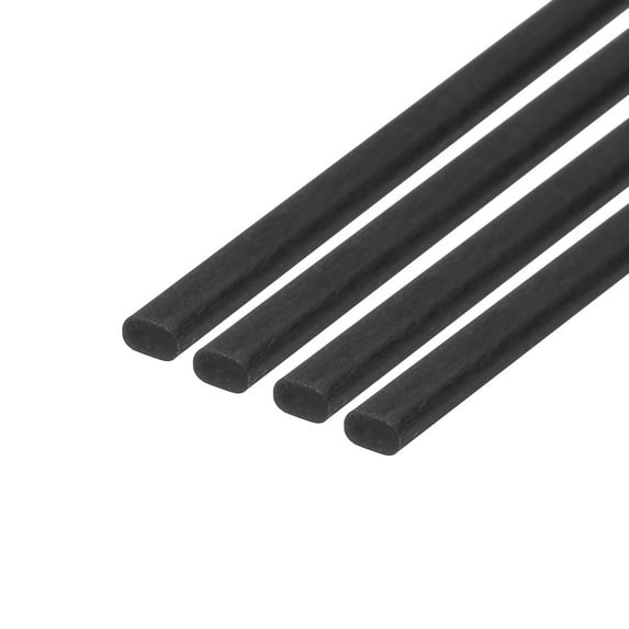 Uxcell 4 Pcs Carbon Fiber Strip 1.5x2.5mm 500mm Length Pultruded Flat Carbon Fiber Bars Kites, RC Airplane