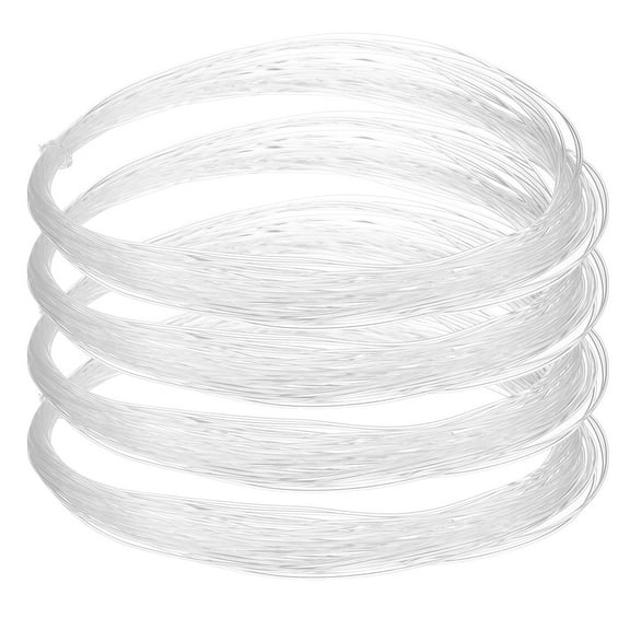 Uxcell 4 Pcs Clear Fishing Line Wire 236ft Nylon Fishing Bracelet String 0.5mm Monofilament Invisible Cord String for Hanging Balloon Decorations Crafts Jewelry Beading Making Sewing