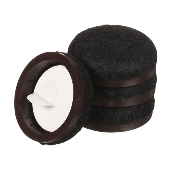 Uxcell 4 Pcs Felt Furniture Slider, 0.98" Round Sliding Pad Table Leg Protector, Black