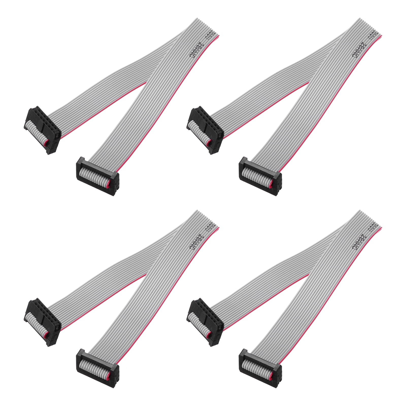 Uxcell 4 Pcs Flat Ribbon Cable, 2mm Pitch 14mm Width 20cm Long 14 Pin ...