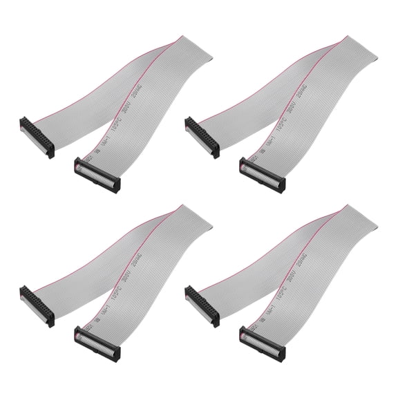 Uxcell 4Pcs Flat Ribbon Cable 2mm Pitch 30mm Width 30cm Long 30 Pin FC to FC Flat Ribbon Connector for PC LED Displays