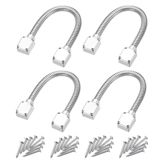 Uxcell 4 Pcs Flexible Door Loop Wire Protection Sleeving Door Lock Wire Conduit with Ends 400mm x 14mm