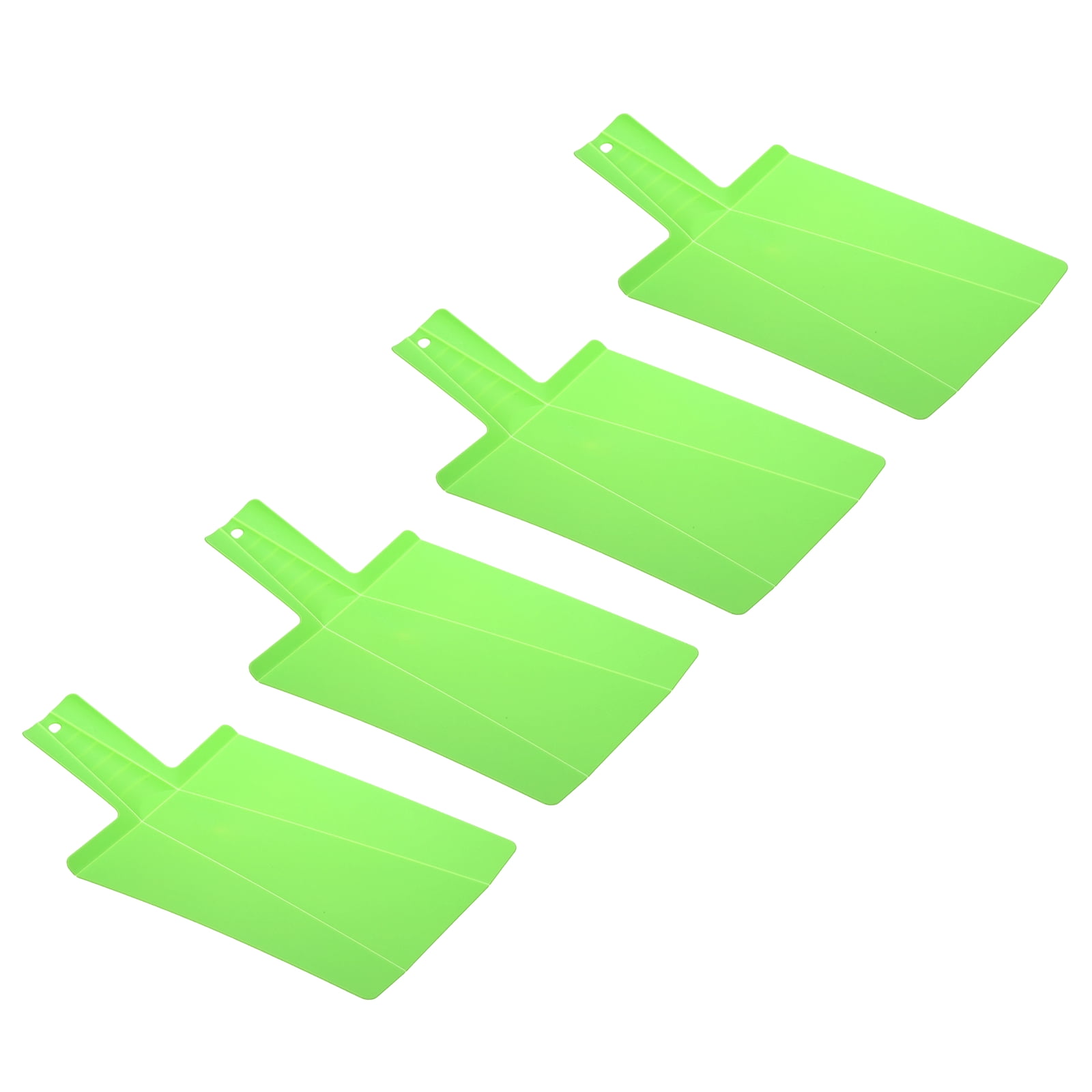 Uxcell 4 Pcs Foldable Cutting Board, 15" x 8.5" Plastic Folding Cutting Board Chopping Mat Non-Slip for Cooking Camping, Green