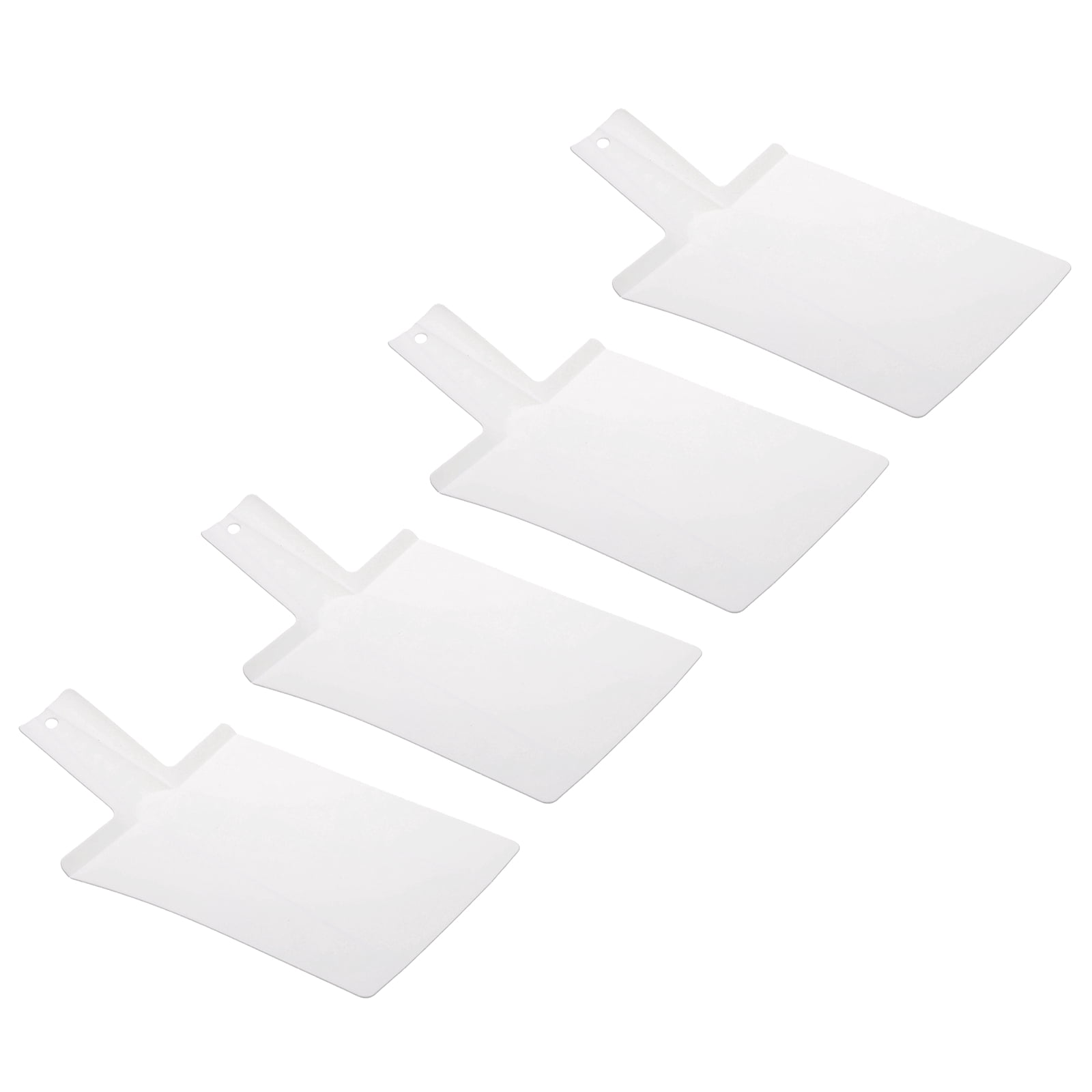 Uxcell 4 Pcs Foldable Cutting Board, 15" x 8.5" Plastic Folding Cutting Board Chopping Mat Non-Slip for Cooking Camping, White