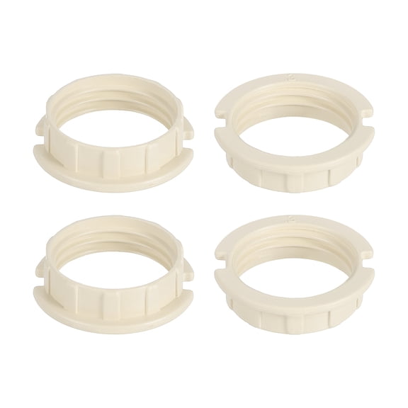 Uxcell 4 Pcs G9 Light Socket Rings, M20 Threaded Plastic Shade Holder Adapter Ring for 3/4in Thread Diameter G9 Sockets for Table Floor Pendant Chandeliers Lamp Light Fixtures(Small)