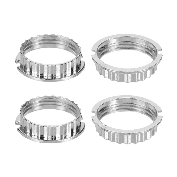 Uxcell 4 Pcs G9 Light Socket Rings, M27 Threaded Metal Shade Holder Adapter Ring for 1-1/16in Thread Diameter G9 Socket for Table Floor Pendant Chandeliers Lamp Light Fixture(Big)