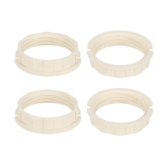 Uxcell 4 Pcs G9 Light Socket Rings, M27 Threaded Plastic Shade Holder Adapter Ring for 1-1/16in Thread Diameter G9 Sockets for Table Floor Pendant Chandeliers Lamp Light Fixtures(Big)