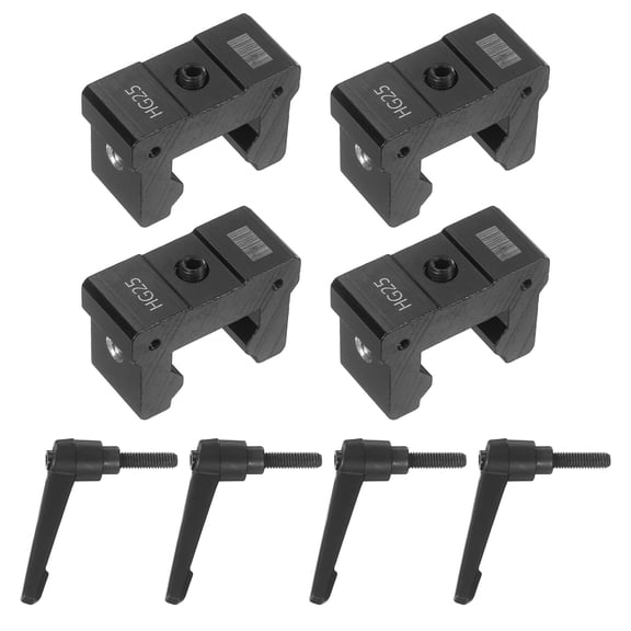 Uxcell 4 Pcs HG25 Linear Guide Rail Fixed Slider, Anti-Collision Block Stopper with Handle Positioning Block for CNC Machine, 3D Printer, Laser Engraver, High Assembly