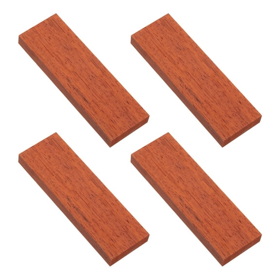 Uxcell 4 Pcs Hardwood Lumber Natural Exotic Woods for DIY Crafts, Bright Red