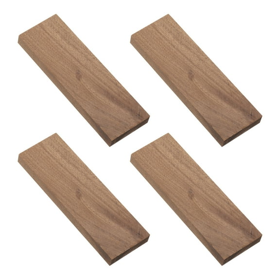 Uxcell 4 Pcs Hardwood Lumber Natural Exotic Woods for DIY Crafts, Light Red Brown