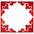 thumbnail image 1 of Uxcell 4 Pcs Hollow Mirror Wall Stickers, Acrylic Corner Decorative Pattern Decals Self Adhesive Mirror Stickers for Bathroom Living Room Bedroom Ceiling Office (Wine Red, 7.9x7.9"), 1 of 6