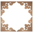 thumbnail image 1 of Uxcell 4 Pcs Hollow Mirror Wall Stickers, Acrylic Corner Decorative Pattern Decals Self Adhesive Mirror Stickers for Bathroom Living Room Bedroom Ceiling Office (Brown, 7.9x7.9"), 1 of 6