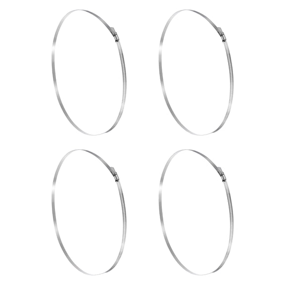 Uxcell 4 Pcs Hose Clamp 13-3/4"-17-3/4" Stainless Steel Adjustable Worm Gear Hose Clamp