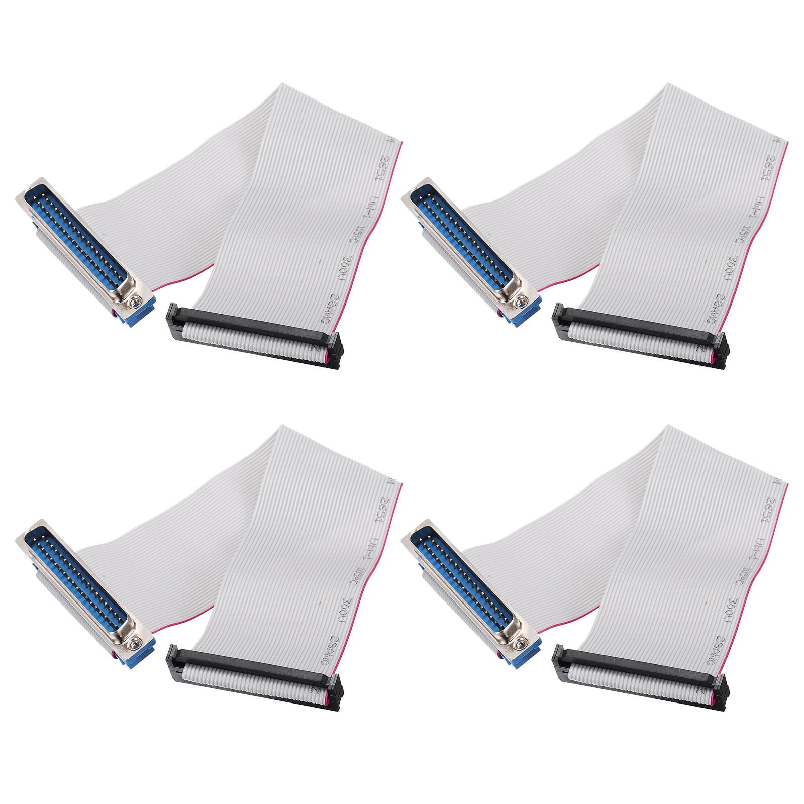 Uxcell 4 Pcs IDC Flat Ribbon Cable, 2.54mm Pitch 47mm Width 20cm Long ...