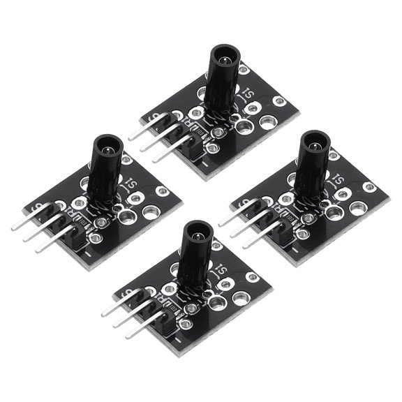 Uxcell 4 Pcs KY-002 SW-18015P Shock Vibration Switch Sensor Module, 3 Pin 3.3-5V Shock Vibration Sensor Module for Current Circuit Electronic DIY Accessories Kit, Black