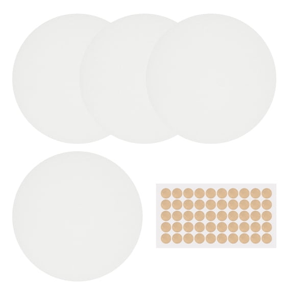 Uxcell 4 Pcs Lampshade Diffuser, 4.72" Dia Round Diffuser Fabric Lamp Cover Proof Light Softener Shades with Adhesive Dots for 4inch LED Recessed Ceiling Light Downlight Pendants, Soft White