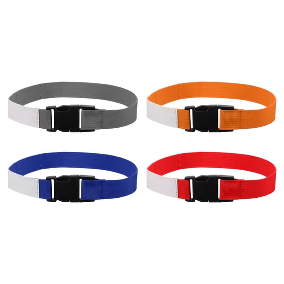 Uxcell 4 Pcs Laundry Strap with Buckle, Multipurpose Laundry Strap Replacement Wash Care Utility Household Cleaning Loop Athletics Accessories Tools Storage, Gray/Dark Blue/Orange/Red