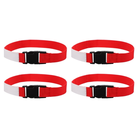 Uxcell 4 Pcs Laundry Strap with Buckle, Multipurpose Laundry Strap Replacement Wash Care Utility Household Cleaning Loop Athletics Accessories Tools Storage, Red