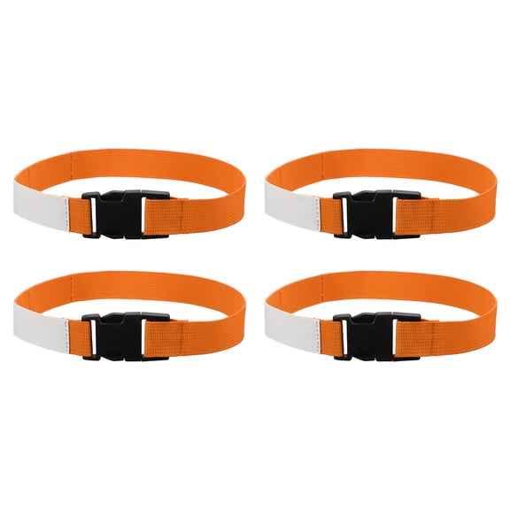 Uxcell 4 Pcs Laundry Strap with Buckle, Multipurpose Laundry Strap Replacement Wash Care Utility Household Cleaning Loop Athletics Accessories Tools Storage, Orange