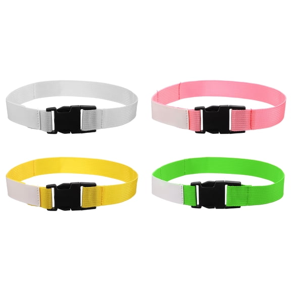 Uxcell 4 Pcs Laundry Strap with Buckle, Multipurpose Laundry Strap Replacement Wash Care Utility Household Cleaning Loop Athletics Accessories Tools Storage, Pink/Yellow/White/Light Green