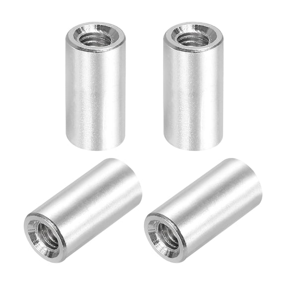 Uxcell 4 Pcs M3x10mm Round Aluminum Standoff Column Spacer, Coupling Screws Female Threaded Spacers for RC Multirotor Parts DIY FPV Quadcopter (Silver Tone)