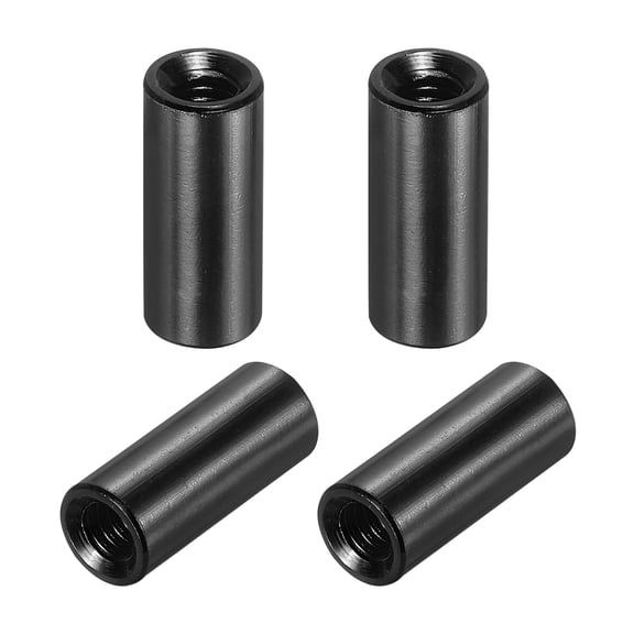 Uxcell 4 Pcs M3x15mm Round Aluminum Standoff Column Spacer, Coupling Screws Female Threaded Spacers for RC Multirotor Parts DIY FPV Quadcopter (Black)