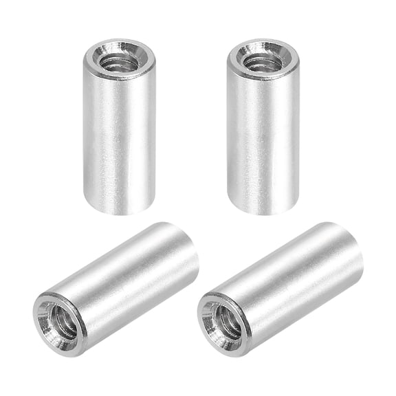 Uxcell 4 Pcs M3x15mm Round Aluminum Standoff Column Spacer, Coupling Screws Female Threaded Spacers for RC Multirotor Parts DIY FPV Quadcopter (Silver Tone)