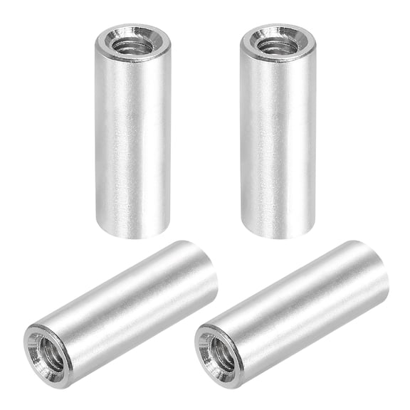 Uxcell 4 Pcs M3x20mm Round Aluminum Standoff Column Spacer, Coupling Screws Female Threaded Spacers for RC Multirotor Parts DIY FPV Quadcopter (Silver Tone)