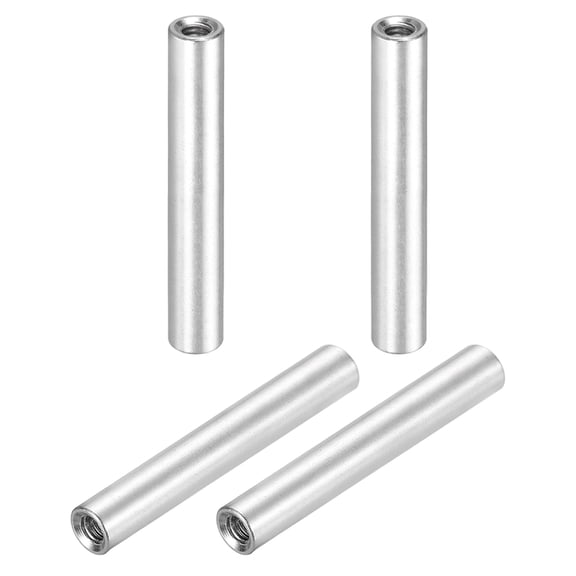 Uxcell 4 Pcs M3x35mm Round Aluminum Standoff Column Spacer, Coupling Screws Female Threaded Spacers for RC Multirotor Parts DIY FPV Quadcopter (Silver Tone)