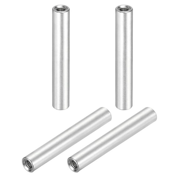 Uxcell 4 Pcs M3x35mm Round Aluminum Standoff Column Spacer, Coupling Screws Female Threaded Spacers for RC Multirotor Parts DIY FPV Quadcopter (Silver Tone)