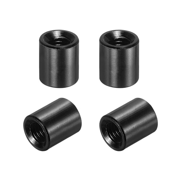 Uxcell 4 Pcs M3x6mm Round Aluminum Standoff Column Spacer, Coupling Screws Female Threaded Spacers for RC Multirotor Parts DIY FPV Quadcopter (Black)