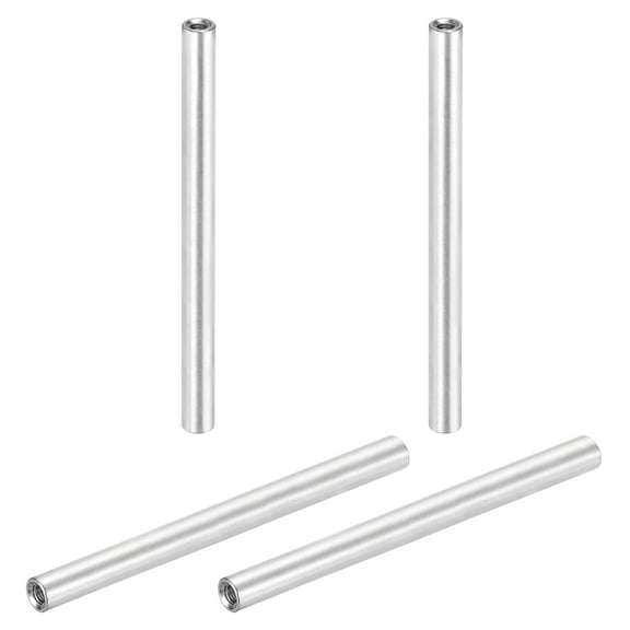 Uxcell 4 Pcs M3x70mm Round Aluminum Standoff Column Spacer, Coupling Screws Female Threaded Spacers for RC Multirotor Parts DIY FPV Quadcopter (Silver Tone)