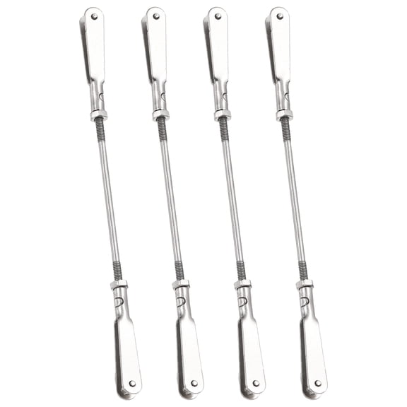 Uxcell 4 Pcs Metal Clip Pushrod Connector Linkage, 304 Stainless Steel M2 Threaded Rod with Metal Clip for RC Plane Fixed Wing Aircraft DIY Models Parts, 102mm/4.02"