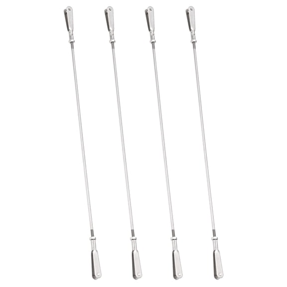 Uxcell 4 Pcs Metal Clip Pushrod Connector Linkage, 304 Stainless Steel M2 Threaded Rod with Metal Clip for RC Plane Fixed Wing Aircraft DIY Models Parts, 182mm/7.17"