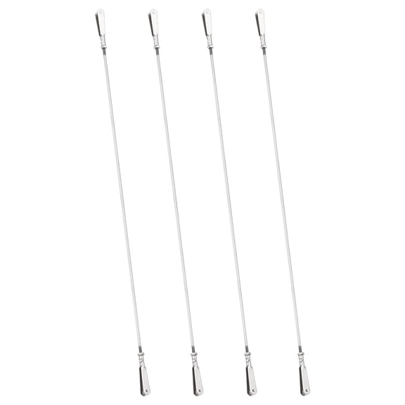 Uxcell 4 Pcs Metal Clip Pushrod Connector Linkage, 304 Stainless Steel M2 Threaded Rod with Metal Clip for RC Plane Fixed Wing Aircraft DIY Models Parts, 345mm/13.58"