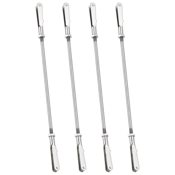 Uxcell 4 Pcs Metal Clip Pushrod Connector Linkage, 304 Stainless Steel M3 Threaded Rod with Metal Clip for RC Plane Fixed Wing Aircraft DIY Models Parts, 203mm/7.99"